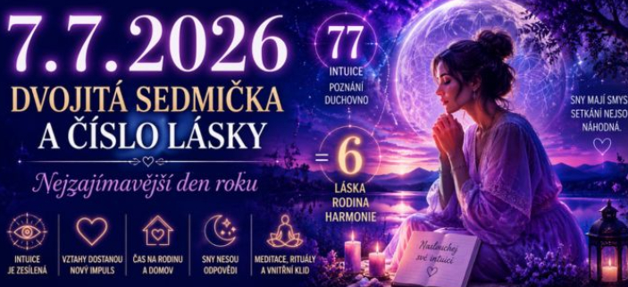 Dvojit� sedmi�ka a ��slo l�sky. Datum 7. 7. 2026 pat�� k nejzaj�mav�j��m dn�m roku